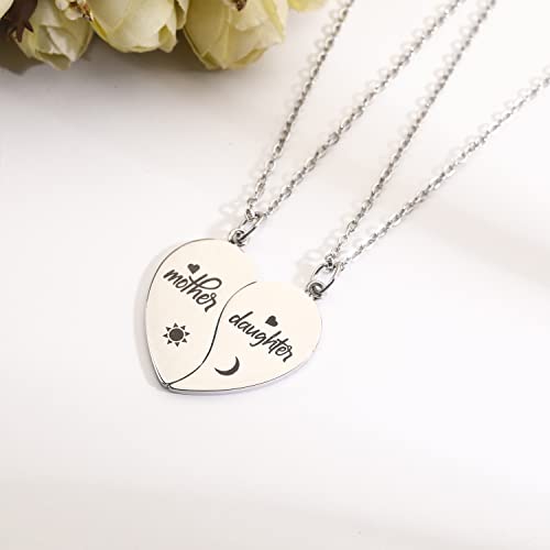 Image of Yonhon Mother Daughter Bracelet Necklace for 2 /3 /4, Mother Daughter Matching Keychain Set