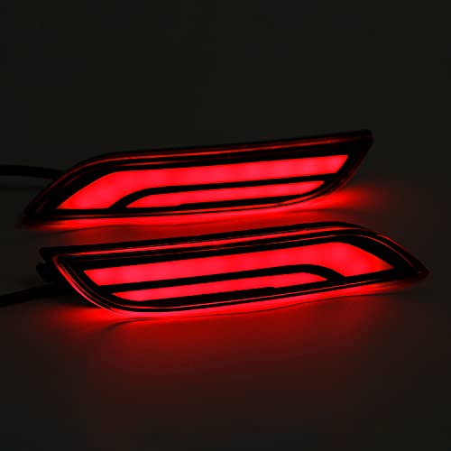 Dreamseek Led Reflector Rear Bumper Tail Light For Toyota Camry Xv70 2018 2019 2020 2021 2022 Driving Brake Taillight W/Dynamic Sequential Turn Signal Lamp (Smoke Lens) #TOP5