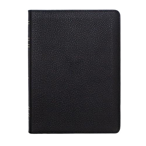 LSB Holy Bible, Portable Size, Black Premium Genuine Leather (Cowhide): Legacy Standard Bible in a 2-Column Paragraph, Red Letter Format with 2 Ribbon Markers and Gold Gilded Page Edges