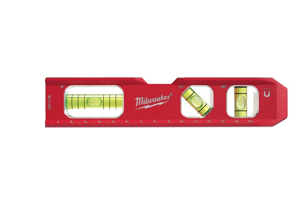 Milwaukee 4932459097 Billet Torpedo Level, Red/Black