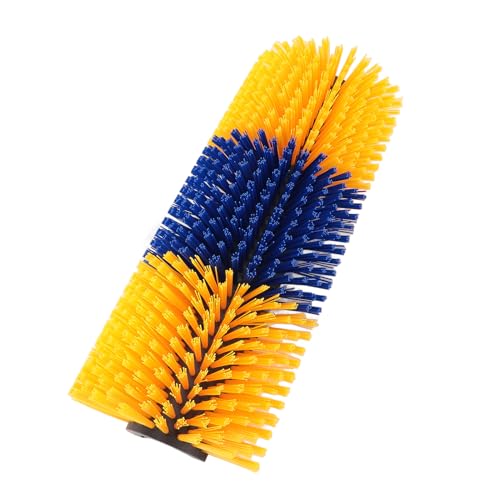 Leapiture Livestock Scratching Brush Horse Massager for Relieving Itching Full Massage Grooming Brush with 4 Screws Cleansing Massage for Horse Cattle Sheep (Yellow)