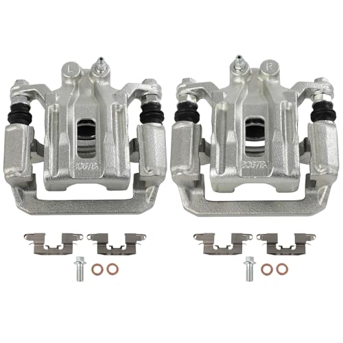 Image of SCITOO 19B2994A 19B2995A Rear Left & Right Disc Brake Calipers Assembly w /Bracket for Nissan for Pathfinder 2005-2012