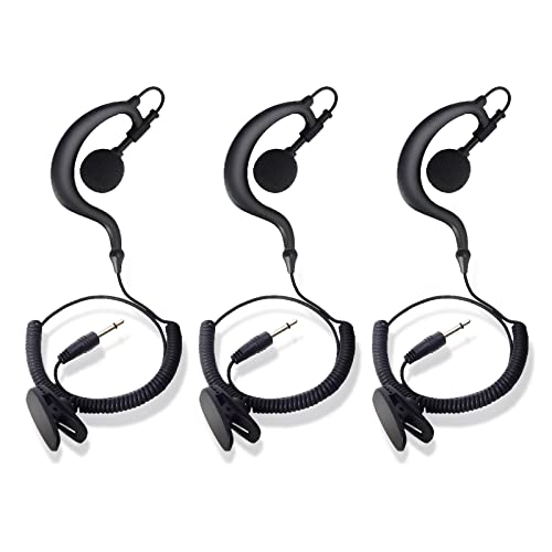 Accesorios | Wlertcop 3pcs Pinganillo Walkie Talkie, Auriculares Solo De Tubo Con Conector De 3,5 Mm Auricular De Tubo Walkie Talkie Para Exteriores 3,5mm Adaptación De Radio Bidireccional Auricular Policial