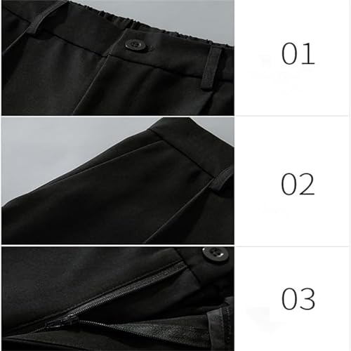 Denimblack Pants for Men, Super Stretch Ice Silk Comfort Everyday Pants, Slim Fit Lightweight Straight with Pockets3