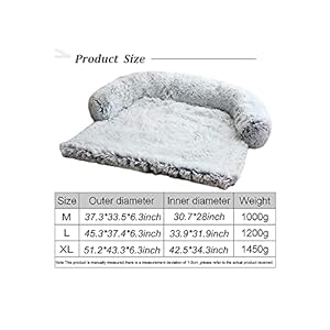 SHEGLORE Plush Cozy, Luxurious, Calming, Comfortable, Removeable, Washable Dog Bed Mat and Furniture Protector (Large, Beige Brown) SHEGLORE Plush Cozy Luxurious Calming Comfortable Removeable Washable Dog Bed Mat and Furniture Protector Large Beige Brown