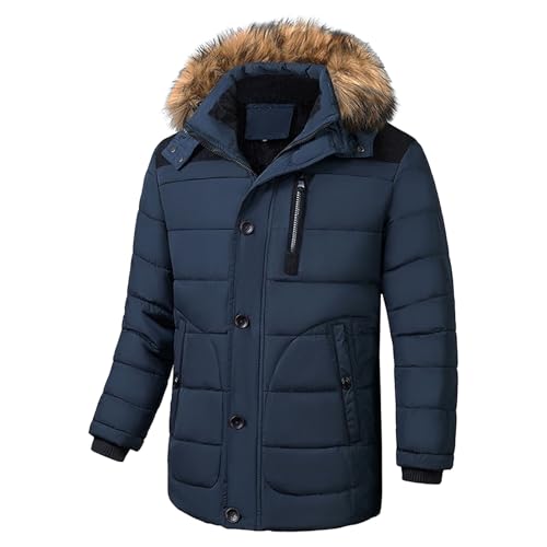 Manteau d'hiver à capuche homme avec doublure polaire et veste de travail