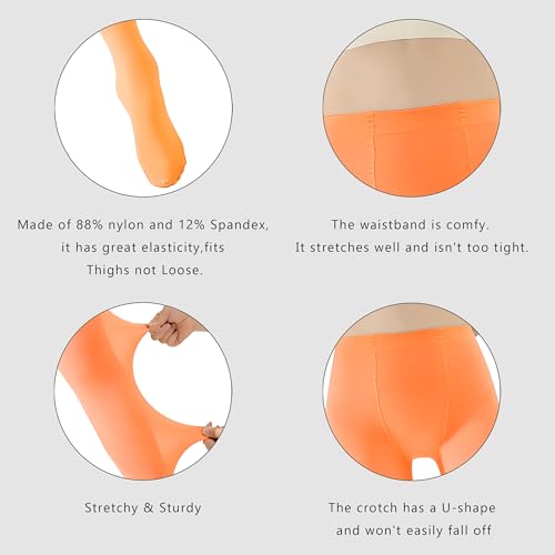 Image of Wildarms 2 Pairs Women's Tights 80D Soft-Touch Opaque Solid Color Stretch Pantyhose Tights for Carnival, Dresses & Daily Wear