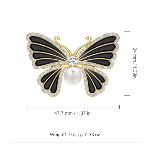 Image of Butterfly Brooch for Women, Insect Butterfly Pins Shawl Pin Clip Flashing Butterfly Jewelry Fashion Brooch Wedding Accessories Sweater Scarf Brooch for Women