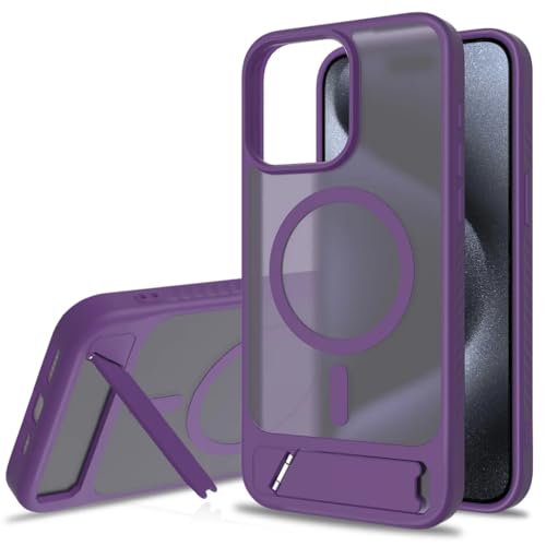Coque iPhone 16 Pro antichoc violette protection magnétique compatible induction