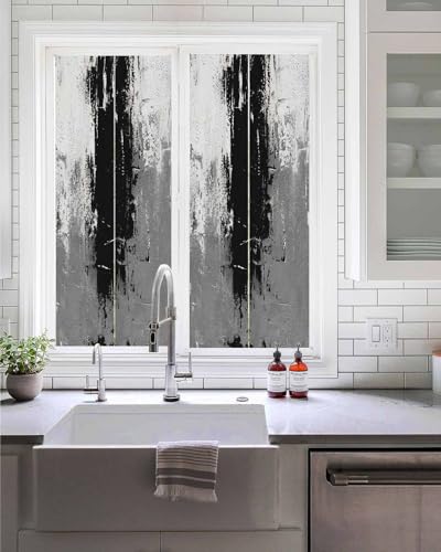 Black Cement Gray Film Decorativo para Ventana 19.6x39.3 miniatura 1