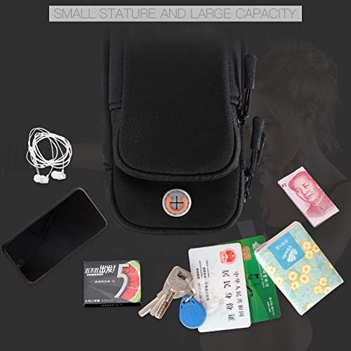 ANJ Outdoors Premium Elastic Running Armband for iPhone X, 8 Plus, 7, Galaxy Phones | Water Resistant | Large Capacity Upper Arm Band to Hold Money, Cards and Keys |Ideal Running Phone Holder (Black)
