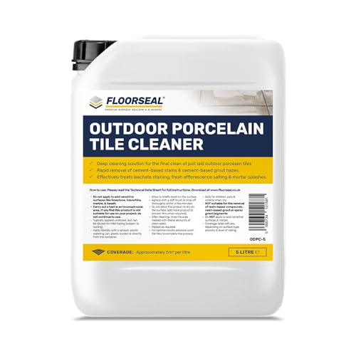Outdoor Porcelain Tile Cleaner - Perfect for Newly Laid Patios (5 Litre)