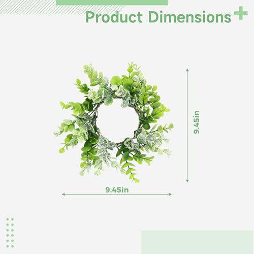 Mini couronnes de bougie feuillage vert qualite superieure pour mariage