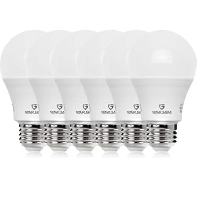 Great Eagle Lighting Corporation A19 75W Equivalent LED Light Bulb, UL Listed, 3000K Soft White, Non-dimmable, Standard Replacement (6-Pack)