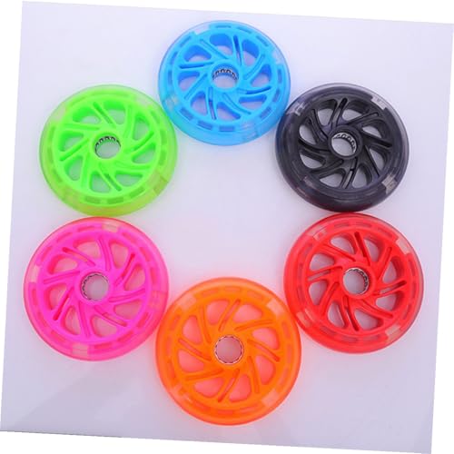 Ruedas de entrenamiento para bicicleta SUPVOX 2 piezas, ruedas auxiliares de PU brillantes con rodamientos para niños, soporte seguro y silencioso para aprender a montar miniatura 7
