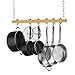 Cooks Standard NC-00269, Single Bar, 36-Inch Ceiling Mounted Wooden Pot Rack, Brown