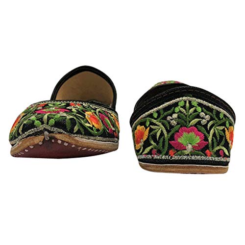 Stop n Style Punjabi Jutti for Women, Multicolor, Size 7 (Adult Women), Floral, Embroidery, Party, All Seasons, Flats, Leather Sole, Leather Insole, Non-Stretchable, Moderate Cushioning4