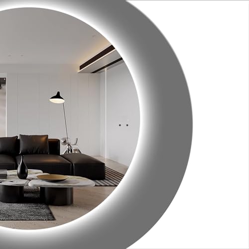 Ściemnialne lustro łazienkowe z podświetleniem LED, 120 cm, przeciwmgielne, z 3 ustawieniami kolorów, bezramowa konstrukcja do nowoczesnego wystroju domu i wejścia