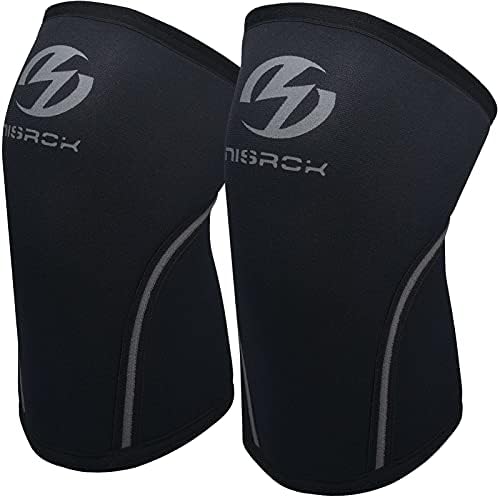 Knee Sleeves (1 Pair), 7mm Neoprene Compression Knee Braces, Great Support for Cross Training, Weightlifting, Powerlifting, Squats, Basketball and More (Black, X-Large)