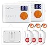 CallToU Caregiver Pager – Wireless Call Button for Elderly at Home, Portable Nurse Alert System with Vibration & Sound Alerts for Seniors and Disabled ï¼ 3 Call Buttons + 2 receiversï¼