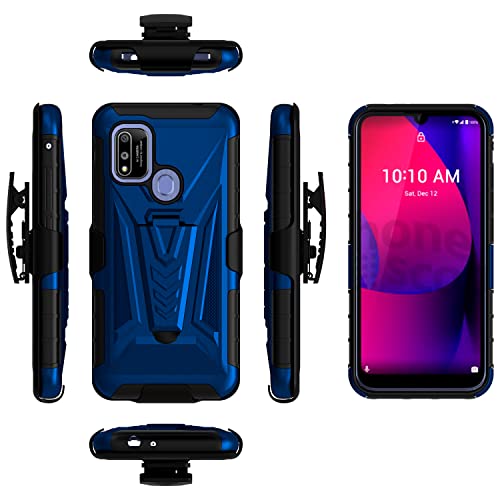 Fcclss Cell Phone Case For Coolpad Suva, Coolpad Suva Case With Kickstand Belt Clip Holster, Blue #TOP1