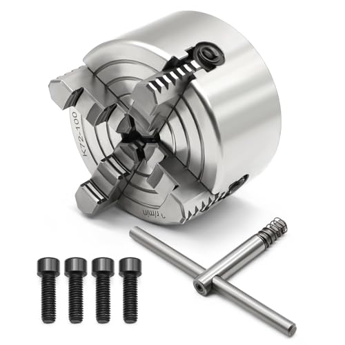 Yunnergo K72-100 Lathe Independent Chuck 4 Inch Manual Chuck 4 Jaw 3500 r/min