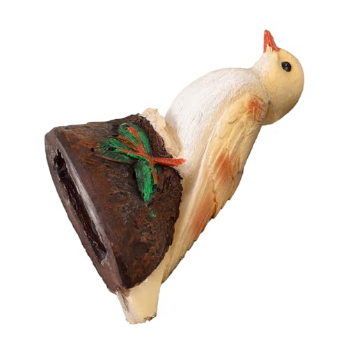 ibasenice Solarbetriebene Vogelstatue Gartendekoration Aus Kunstharz Für Außenbereich Balkon Garten Mit Automatischer Nachtbeleuchtung Und Wetterfestem Solarpanel