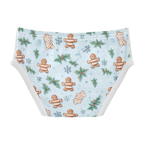 visesunny Boys Potty Training Underwear Christmas Gingerbread Man Breathe Cotton Briefs Size 2T-8Y for Toddler2