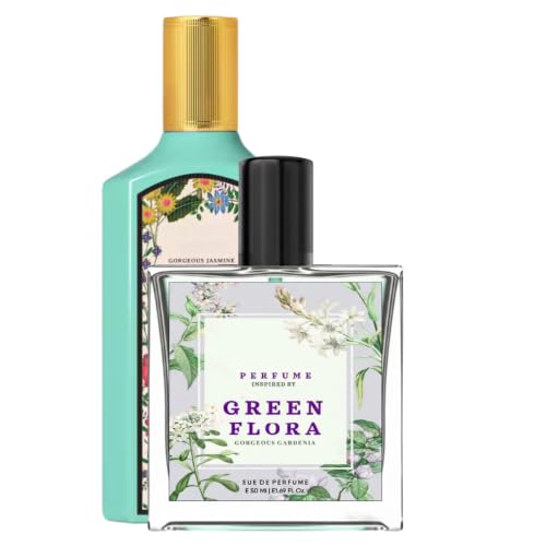 Image of Green Flora Eau De Parfum 50ml | Inspired by Gorgeous Gardenia | Long Lasting Gardenia Floral Fragrance Spray | Fresh Clean Scent | Women & Men (50ML, GREEN FLORA)