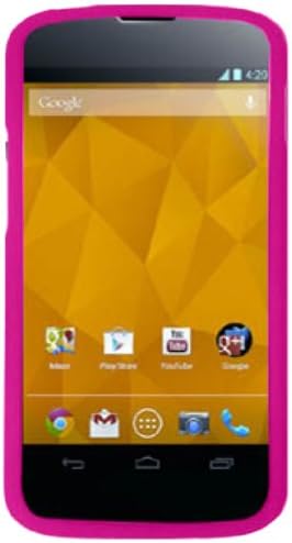 Decoro CRLGNEX4HP Premium Protector Case for LG E960/Nexus 4 - Retail Packaging - Rubber Hot Pink