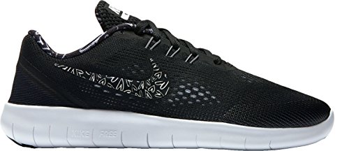 Nike Chaussures de Gymnastique Free Run pour Filles, Noir Blanc Lave Brillant Blanc, 38 EU