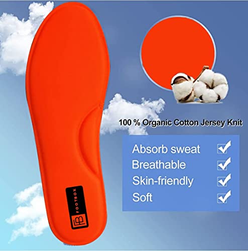 Image of Micro Memory Foam Shoes Insole for Mens Cushioned, Comfortable, Durable, Washable, Not For Flat Feet (Size: 11 UK, Red)