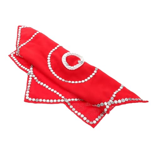 Totority Octagonal Dance Handkerchief Silk Fans Play Silks for Toddlers Chinese Year Spring Festival Prop