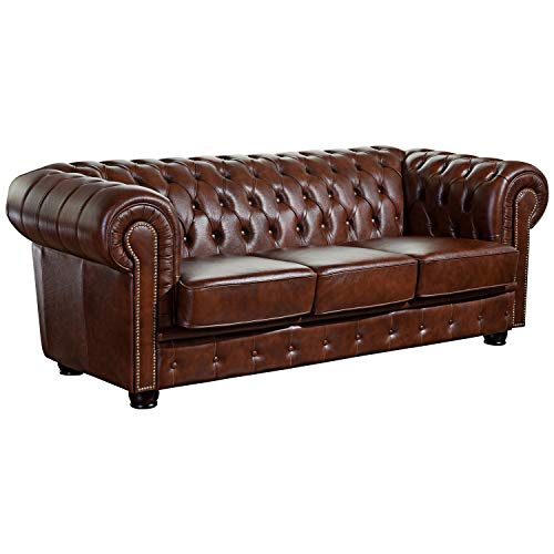 Max Winzer 3-sitzer Sofa Norwin aus Wischleder | In Braun - 2909-3100-9342001-F07 Max Winzer 3-sitzer Sofa Norwin aus Wischleder | In Braun
