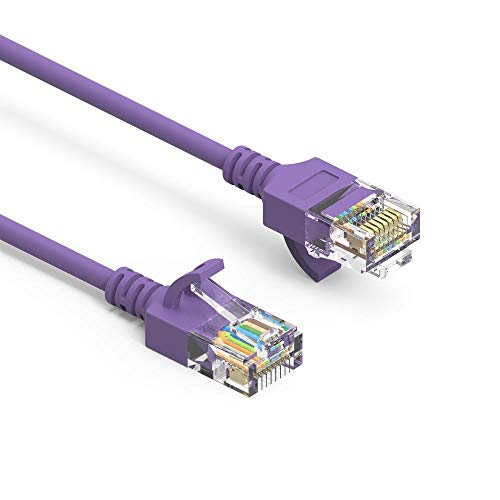 Cable SF Cat 6A UTP Slim Ethernet 5 ft Morado miniatura 1