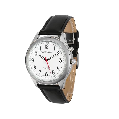QIATKWH Español Reloj de Voz para Ciegos, discapacitados visuales o Ancianos