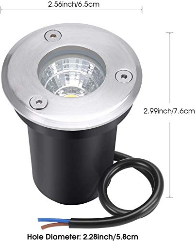 Image of Landscape Lights - LED Well Lights with 8 Pack, 6W, 12V-24V, IP67 Waterproof, Low Voltage Landscape Lighting for Driveway, Deck, Step, Garden (Warm White)