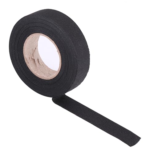 Image of High Temp Automotive Tape, Polyester Heat Cloth Wiring Harness Tape, Multipurpose Automotive Wiring Harness Tape for Car Wiring Harness Wrapping, 19mmx15m, Black