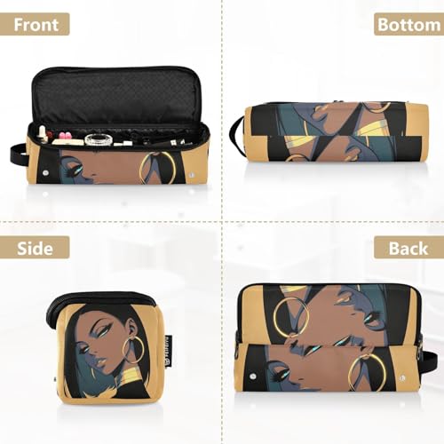 Bolsa de viaje para herramientas de cabello con tapete resistente al calor y cremallera para planchas y rizadores, esencial para mujeres africanas miniatura 5