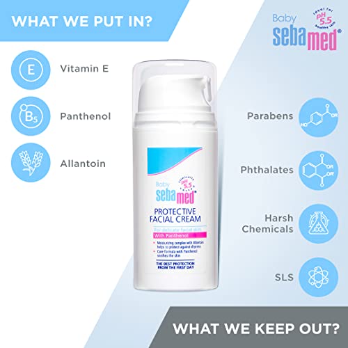Image of Sebamed Baby Protective Facial Cream|pH 5.5|Baby Face Cream|100ml (Pack of 4)