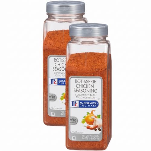 McCormick Culinary Rotisserie Chicken Seasoning, 24 oz - One 24 Ounce Container Chicken Seasoning Rub to Create Authentic, Slow Roasted Rotisserie Flavor (Pack of 2)