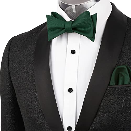 Image of Alizeal Mens 2pcs Solid Self-tied Bow Tie Set