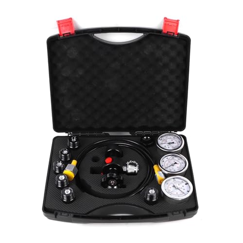 Image of Hydraulic Nitrogen Accumulator Charging Kit, Pressure Test System, Gas Charge Tools with 3 Pressure Gauges 7 Couplings Gas Hose Main Valve, 100 /250 /400 Bar, 1500 /4000 /6000PSI