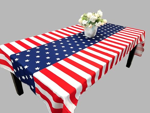 Polyester-Patriotic-American-Flag-Tablecloth-54-x-108-Inches-125-GSM-Washable-Wrinkle-Resistant-for-4th-of-July-Memorial-Day-Labor-Day-Veterans-Day-Red-Blue-USFLAG1 Polyester Patriotic American Flag Tablecloth 54 x 108 Inches 125 GSM Washable Wrinkle Resistant for 4th of July Memorial Day Labor Day Veterans Day Red Blue USFLAG1