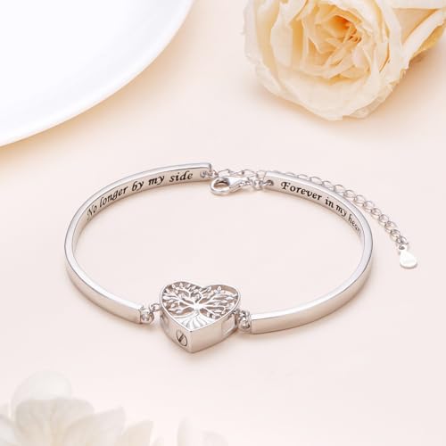 DAOCHONG Sterling Silver Bracelets for Women Engraved Message Mantra Bangle Bracelets Friend Encouragement Gift for Her4