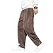 N/ A Men's Pants Wide-Leg Pants Large Size Beach Pants Corduroy Casual Loose