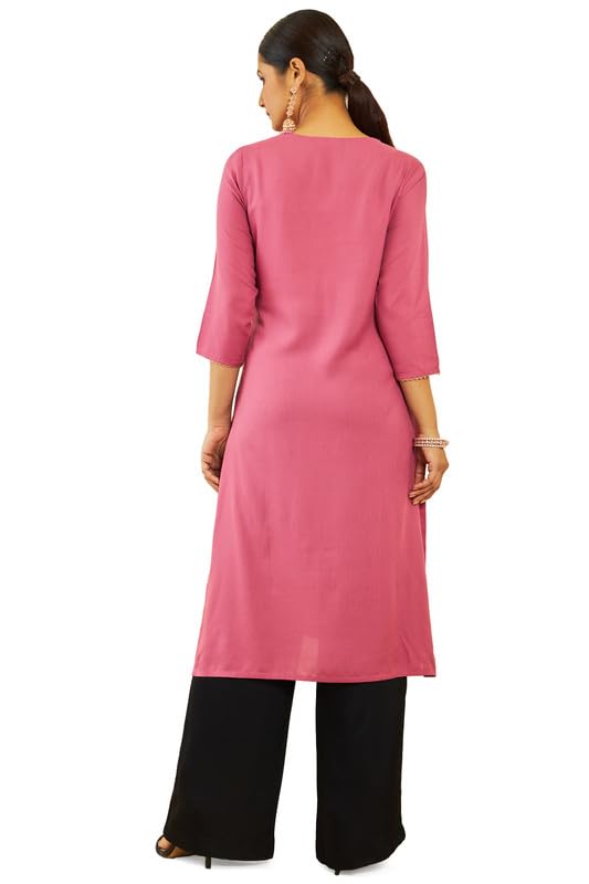 Image of Soch Women Rayon Regular Fit 's Kurtas
