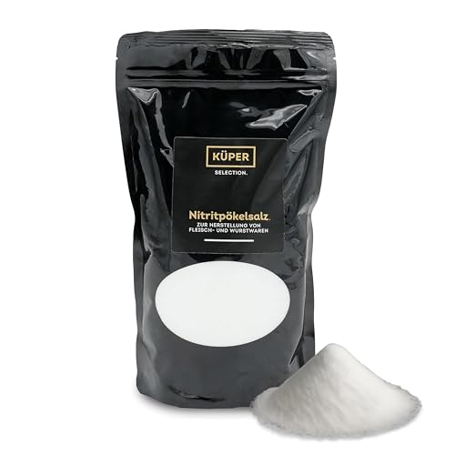 Küper Selection Feines Nitritpökelsalz - 1000g Pökelsalz zur Herstellung von Fleisch Wurst und Pökelwaren mit 0 4-0 5% Natriumnitrit