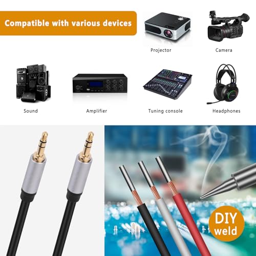 Cable con conectores macho 3.5mm para reparación de audio miniatura 2