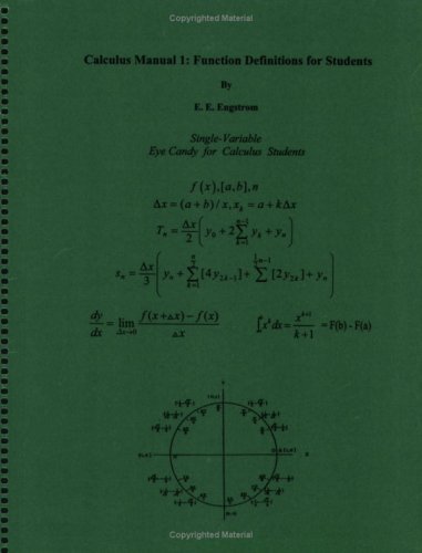 Amazon.co.jp: Calculus Manual 1: Function Definitions for Students : 本